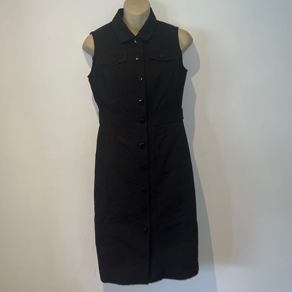Calvin Klein Black Button Up Dress sz 2